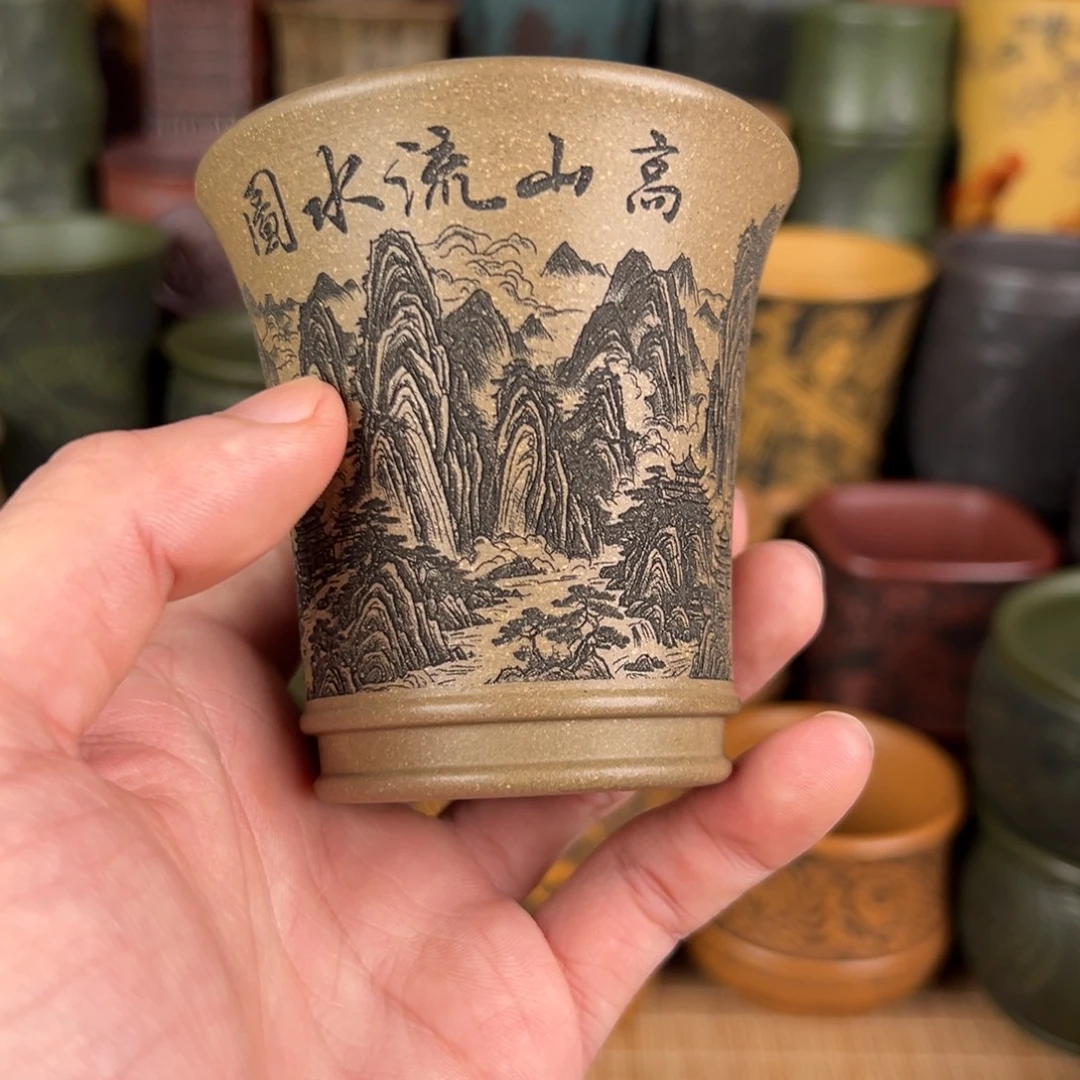 茶杯紫砂宜兴原矿紫砂杯