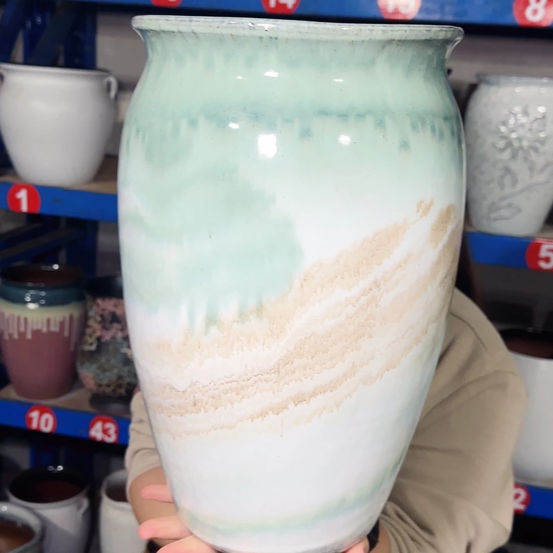 紫砂花盆高34口20