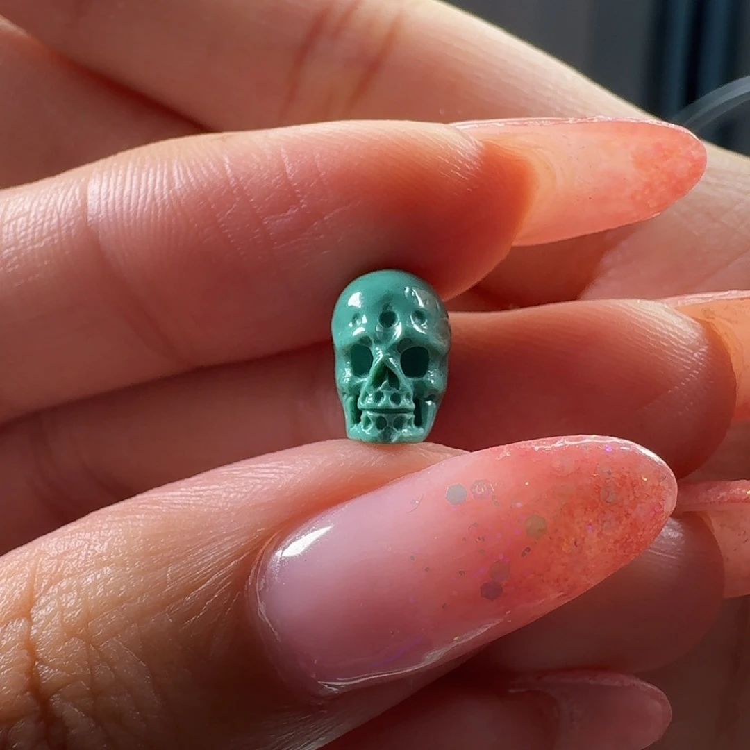 绿松石未镶嵌吊坠(不含链)骷髅