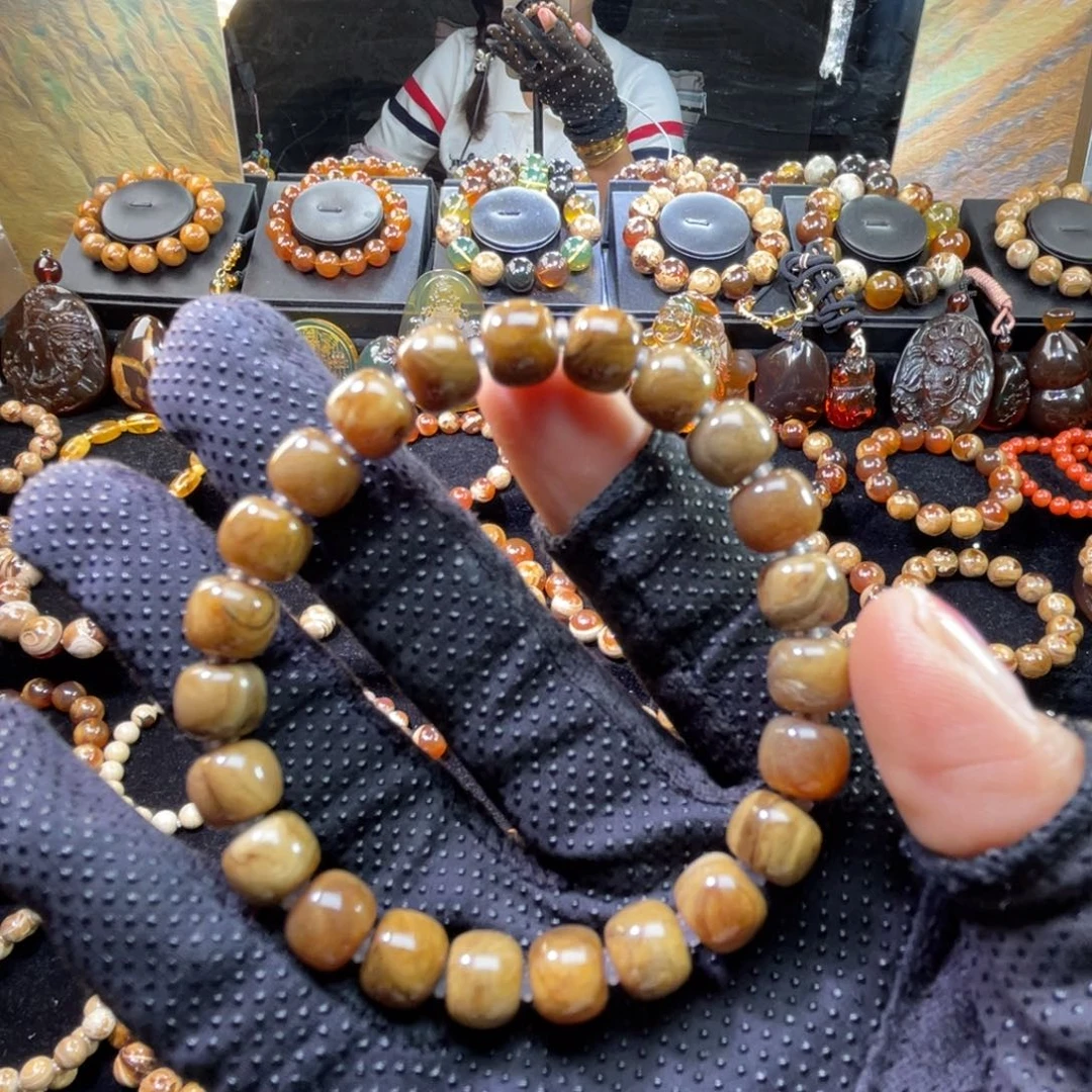 未镶嵌琥珀手链跟蜡0.8