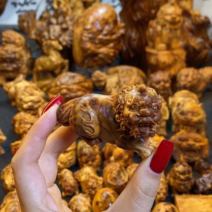 晟***饰崖柏貔貅手把件手把件