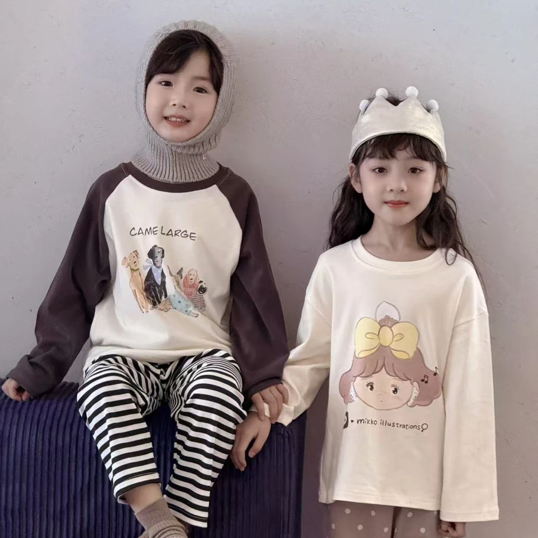 彤蓓佳【实体店爆款】亲子款100%棉长袖长裤秋冬季睡衣家居服套装