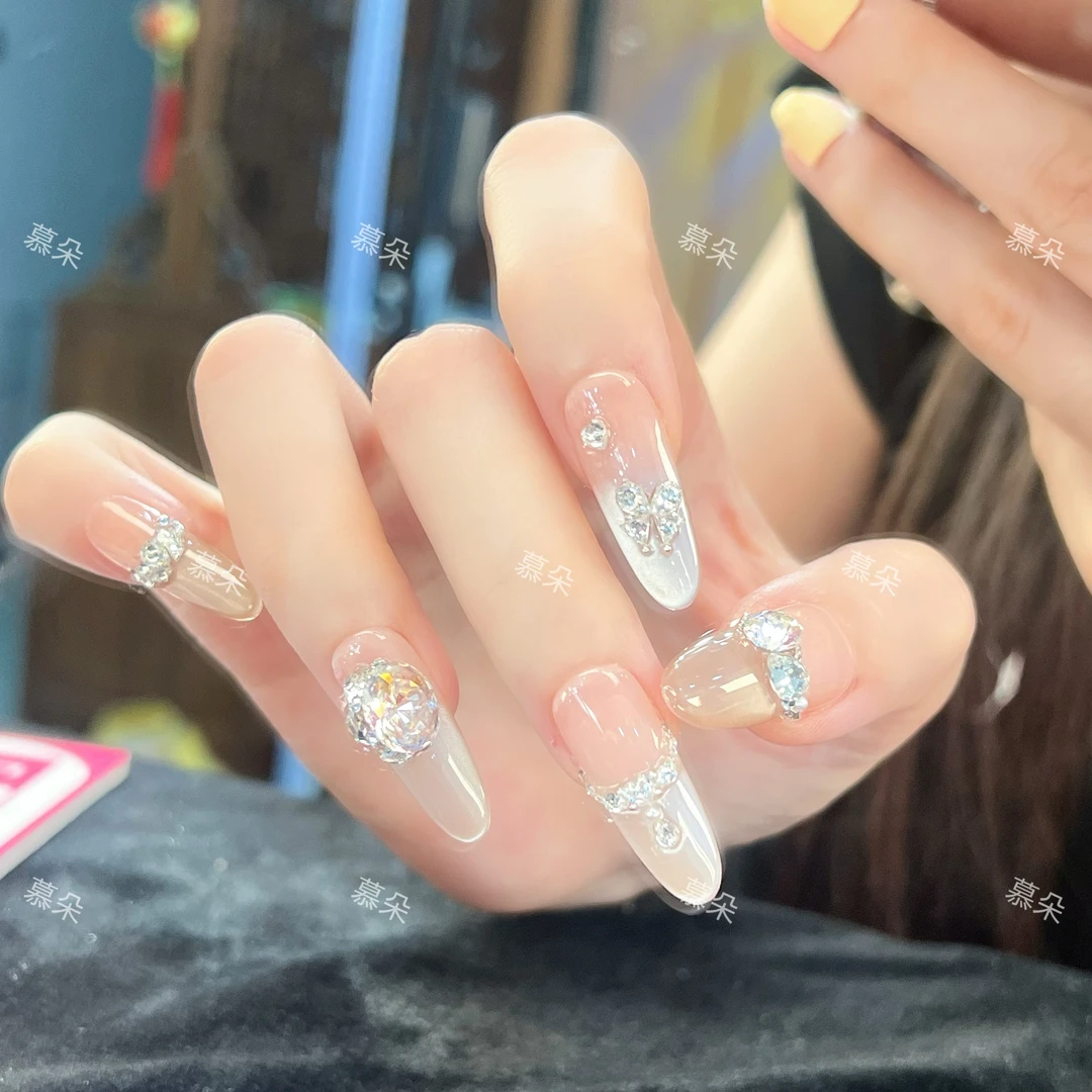 【流光溢彩】纯手工穿戴甲气质显白轻奢美甲爆款成品十片装