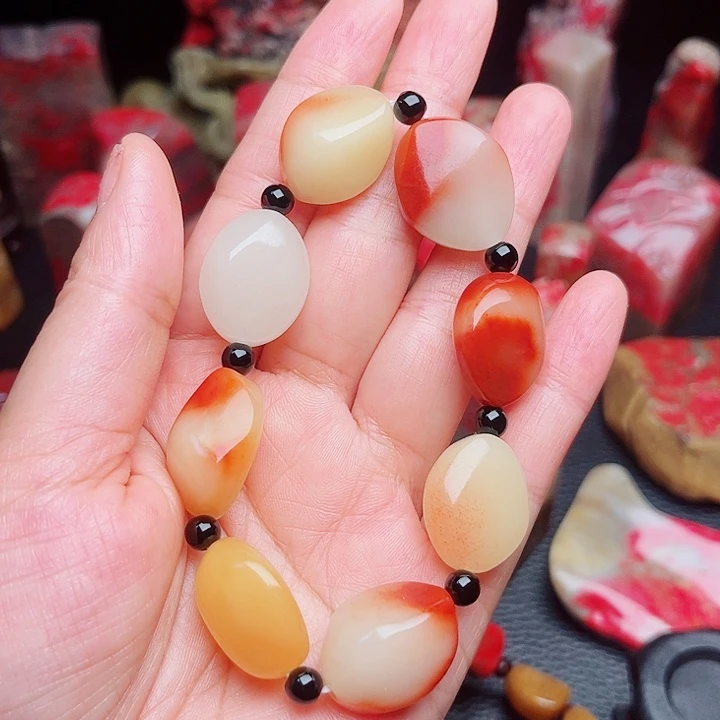 老挝石老挝冻石精品手串