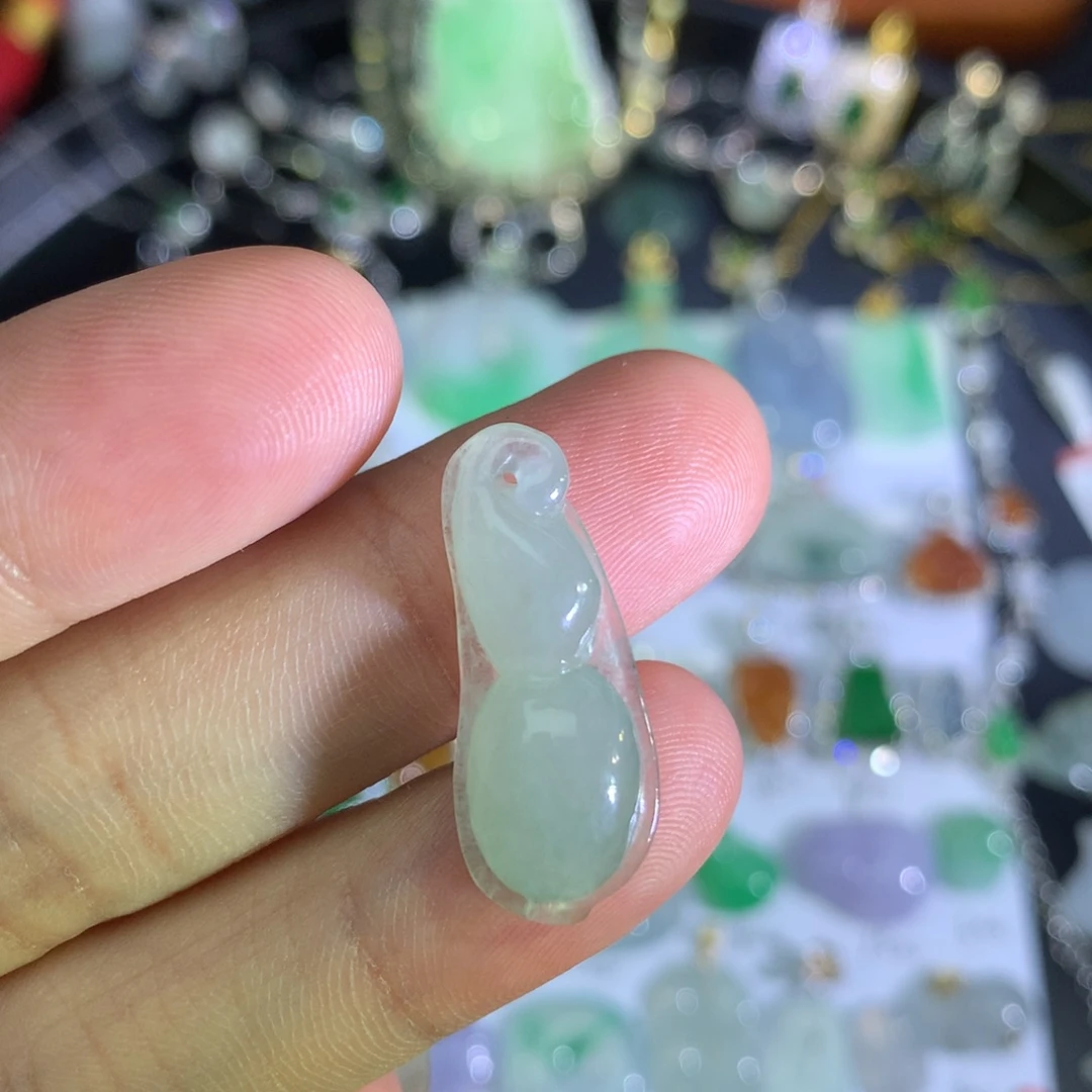 裸石翡翠冰种子母豆