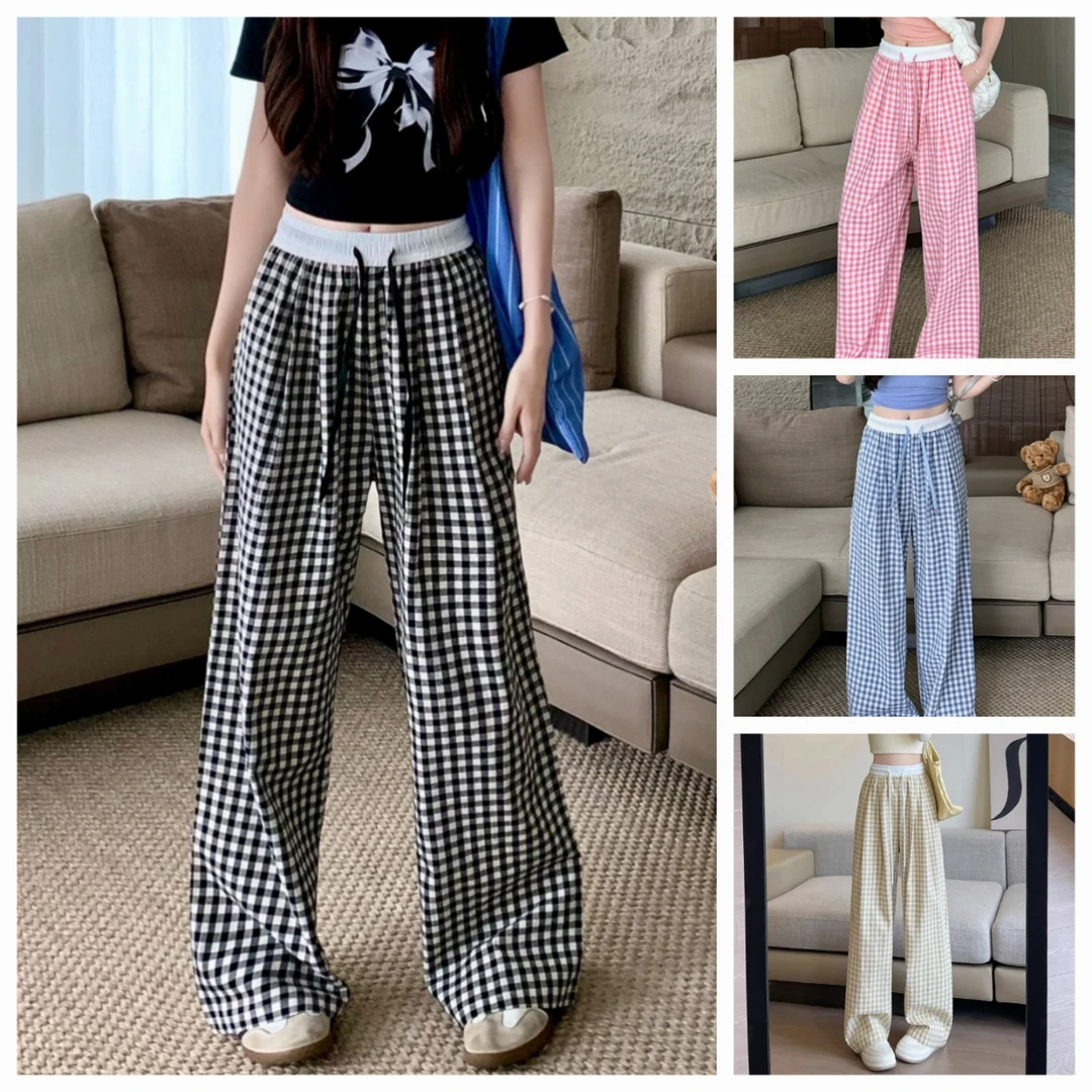 【园园】2025新款格子休闲裤5017