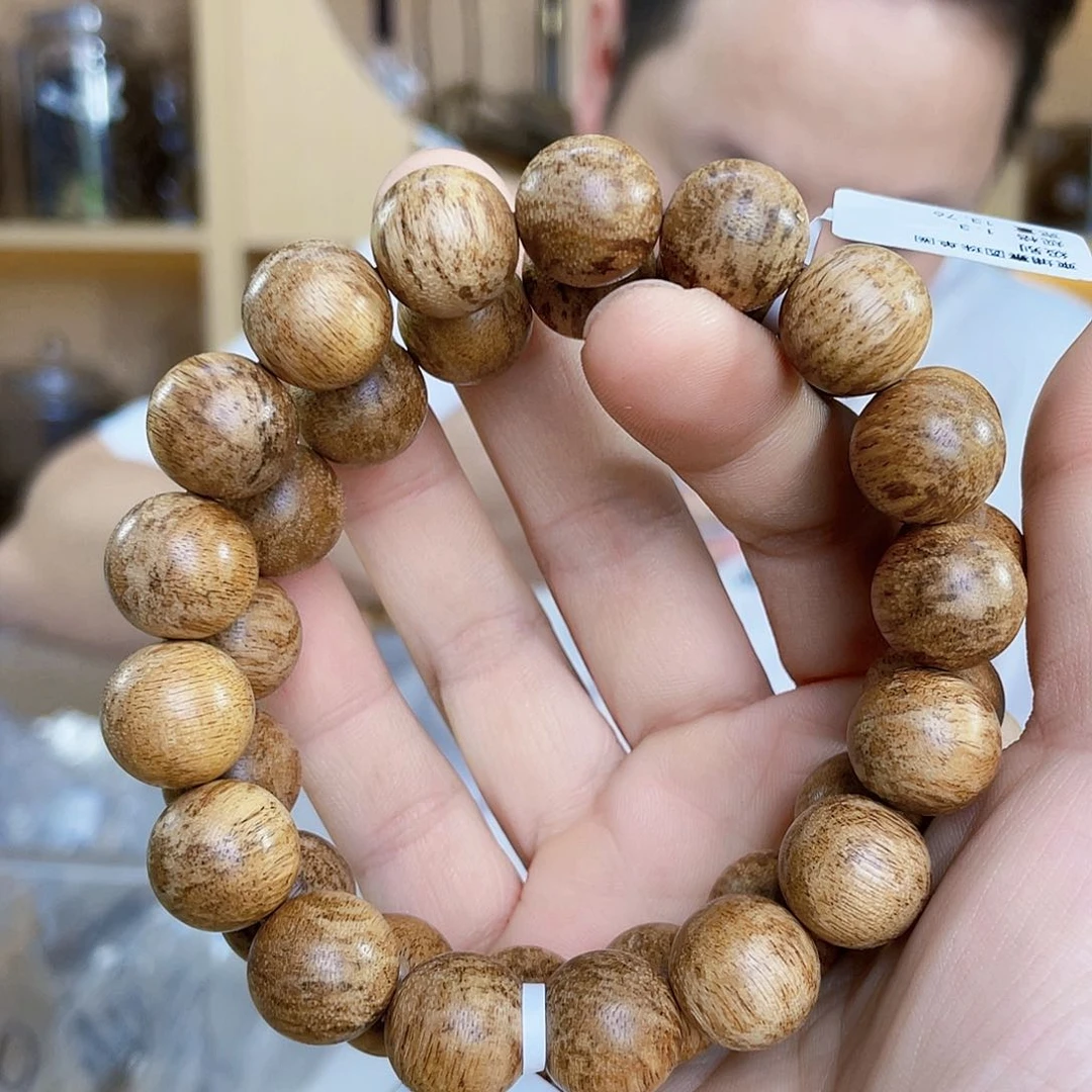 手串沉香野生柬埔寨圆珠单圈1.3/13克多样性发一