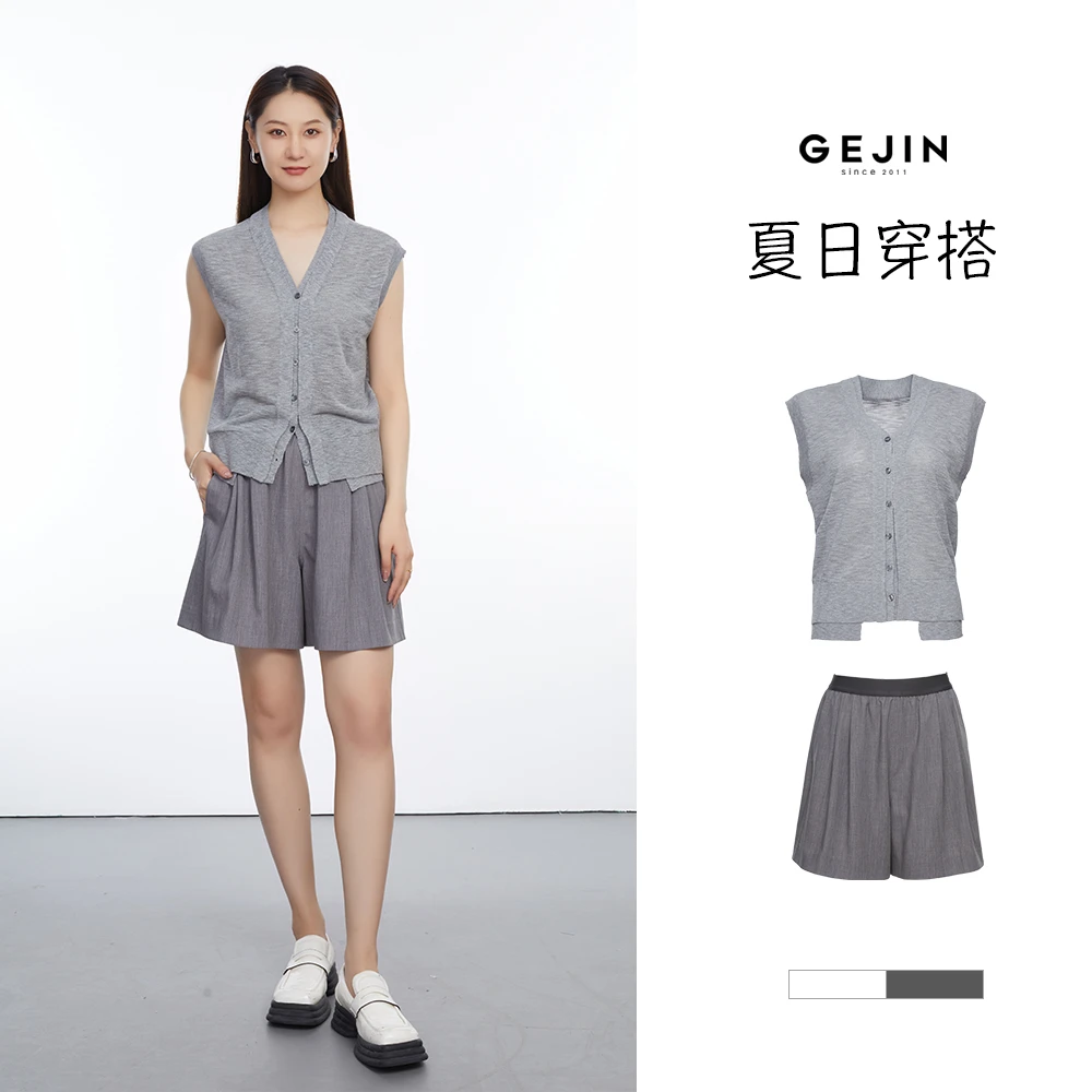 GEJIN/歌锦2025夏季新款时尚气质清凉运动短裙9222530213