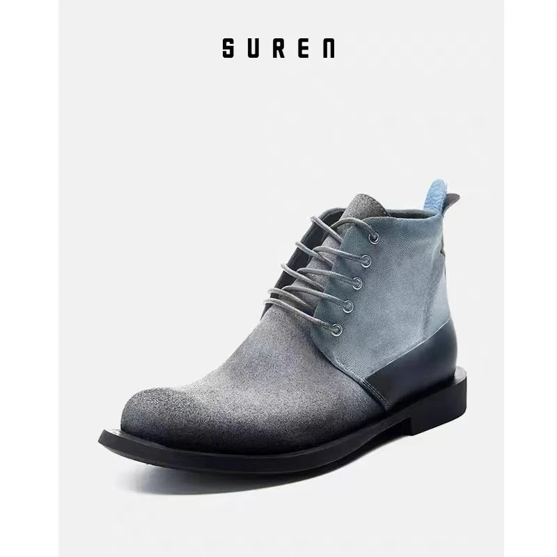 女士秋冬牛皮帅气短靴马丁靴百搭小短靴复古真皮时尚104