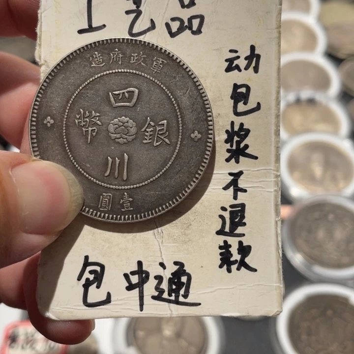 黎***光银Ag900工艺品银币四川大汗
