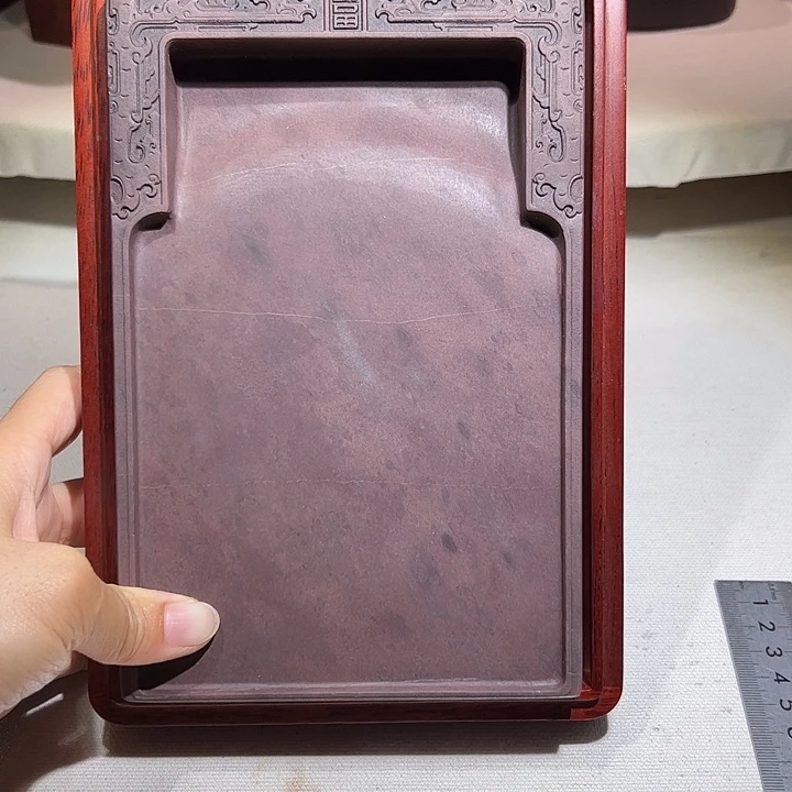 无***形8寸宋坑门子砚木盒装特价不退不换