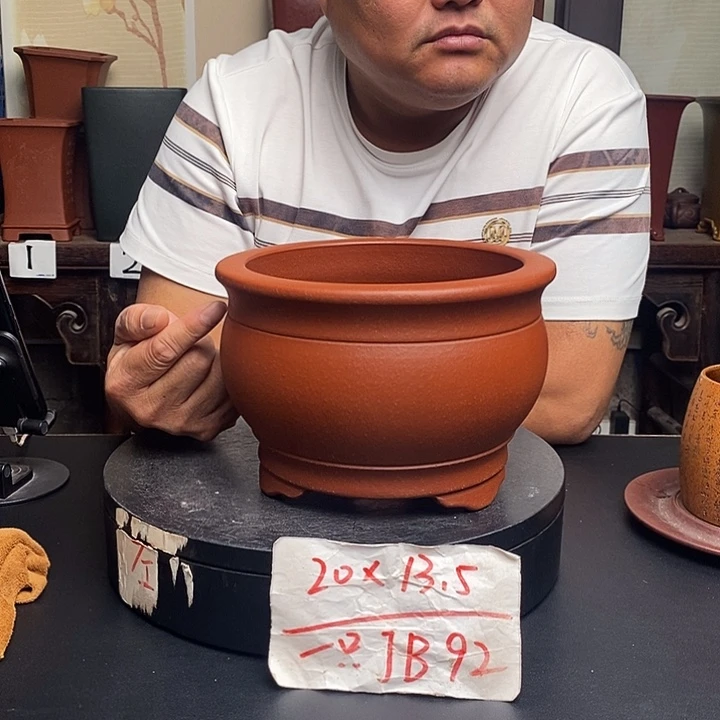 紫砂花盆货号一只JB92