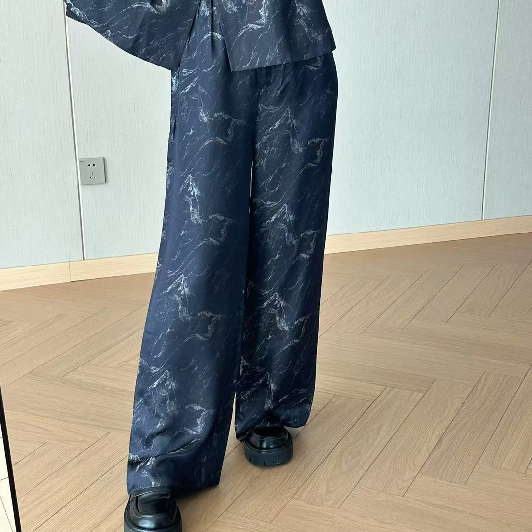 《芳芳臻选》新款时尚设计师款纯色百搭阔腿裤 563387