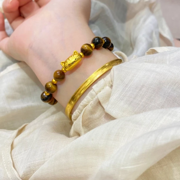 铜合金手链 【小法棍】锦鲤法棍猫手链女高级感手串送女友礼物