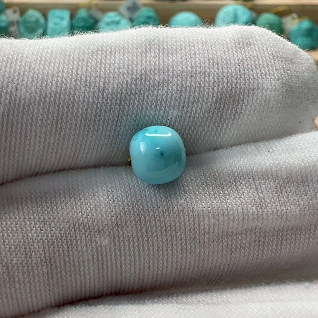 未镶嵌绿松石老型珠6.9mm