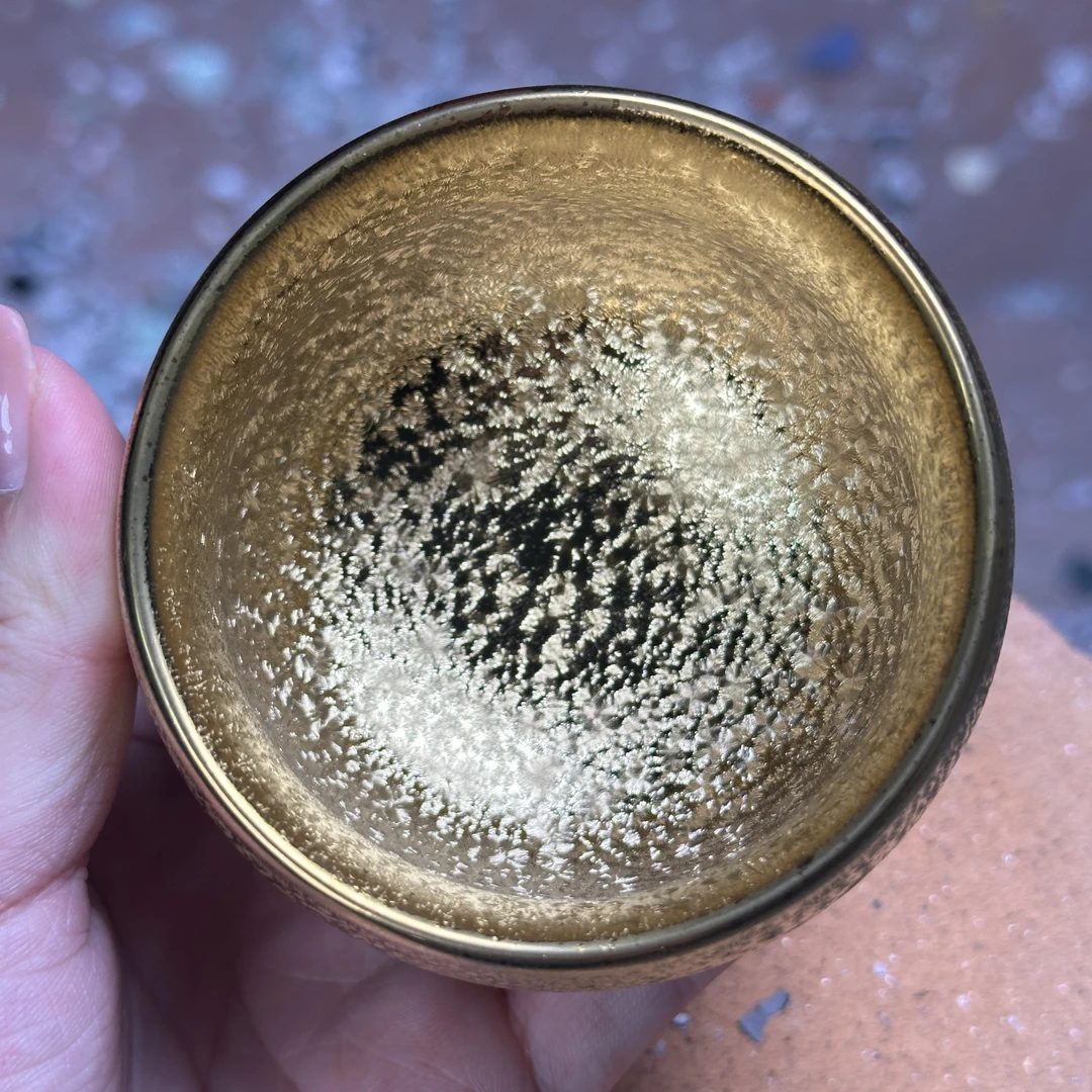 正宗建盏主人杯 金天目窑变