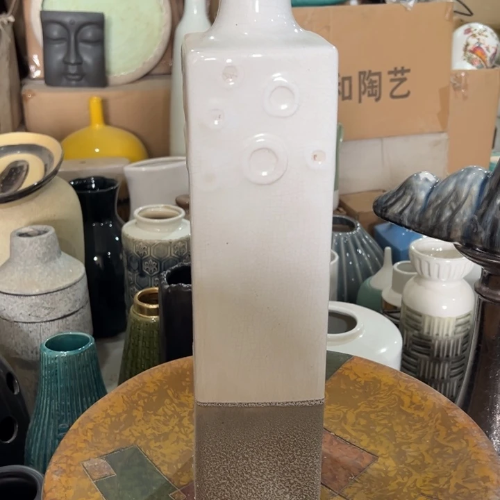 陶瓷花瓶摆件外贸出口（微瑕）高45口4公分