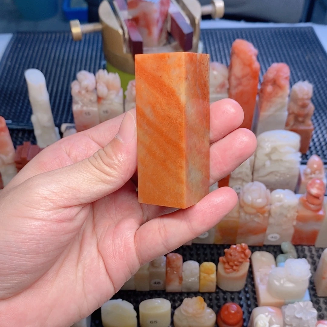 寿山石印石手工篆刻