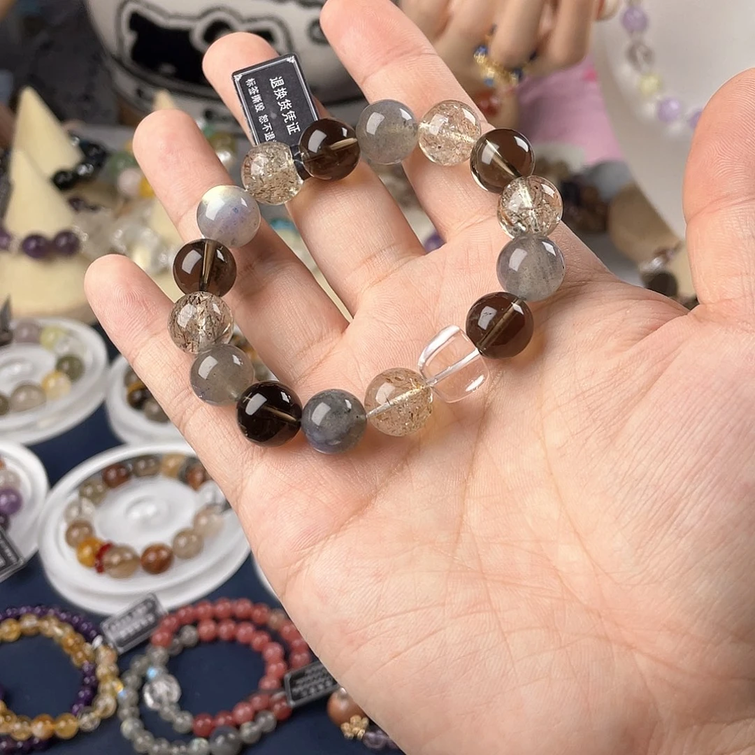 银S925镀金镶嵌手链水晶