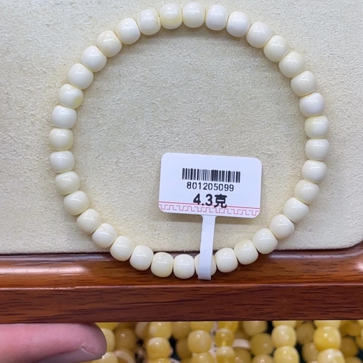 手链蜜蜡未镶嵌瓷白纯色手串