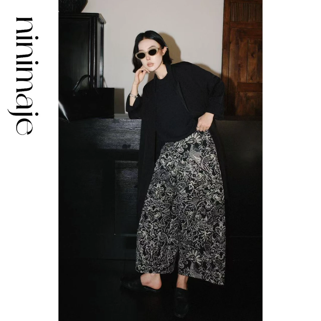 NanBeiBei 古典满印提花半松紧繁花裤 5826