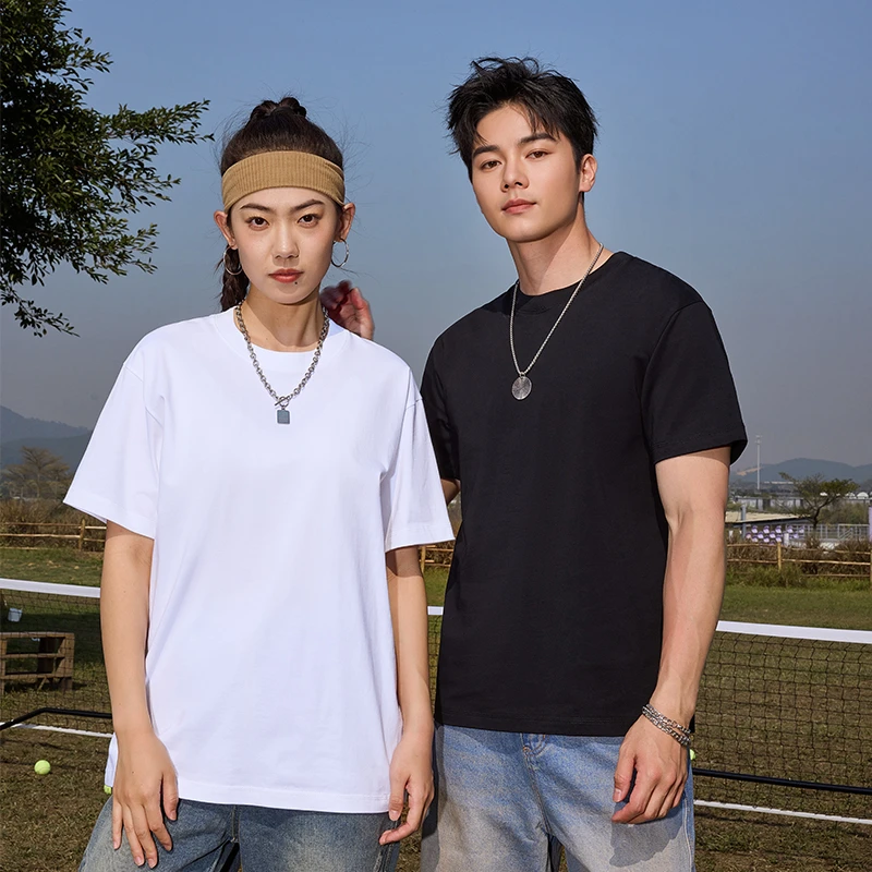 【三防7A抗菌短袖】T恤男女同款圆领短袖打底衫32支260g纯棉t恤男女