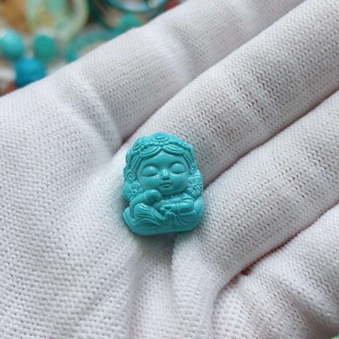 绿松石未镶嵌度母