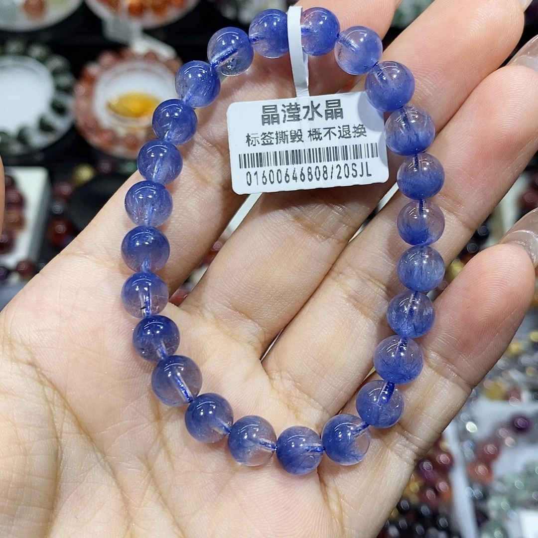 未镶嵌手串水晶蓝线石7