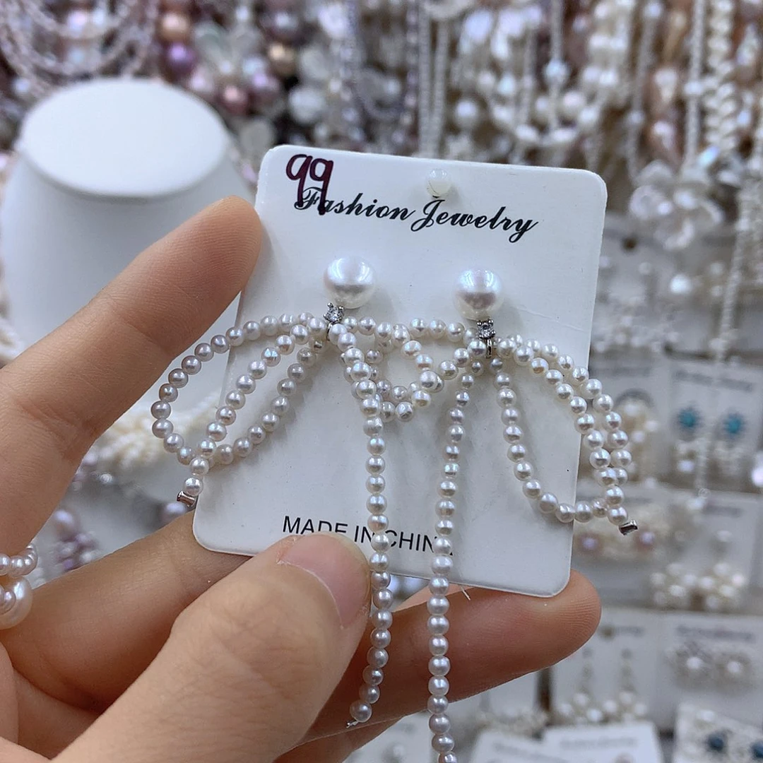 淡水珍珠项链耳饰银S925镶嵌