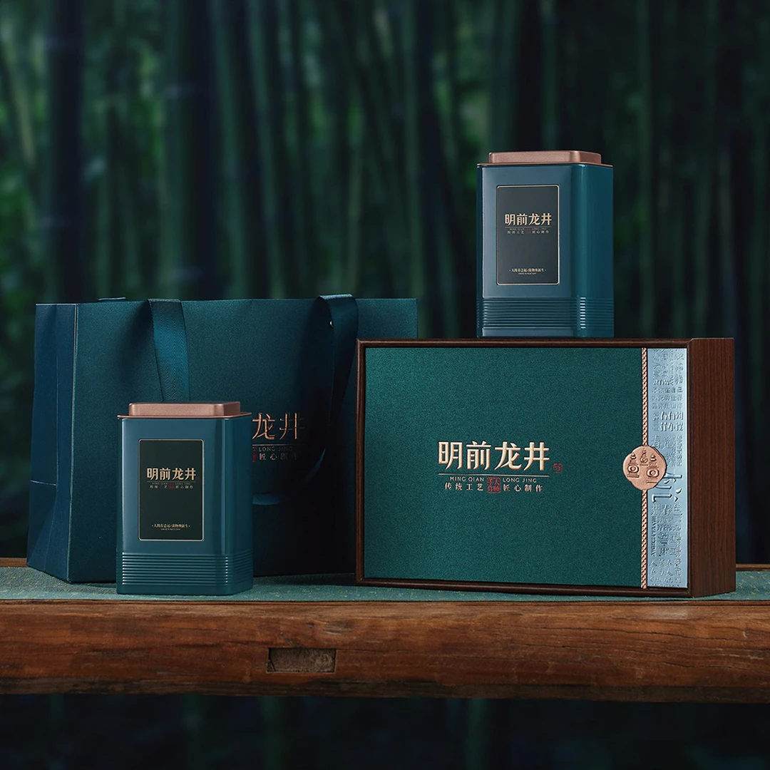 2025年生产明前特级杭州钱塘龙井茶200g绿茶茶叶烟渚礼盒装送长辈