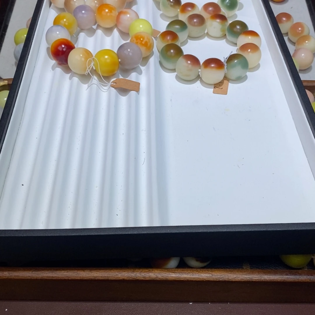 白玉菩提手串梨**点涡涡老婆定制