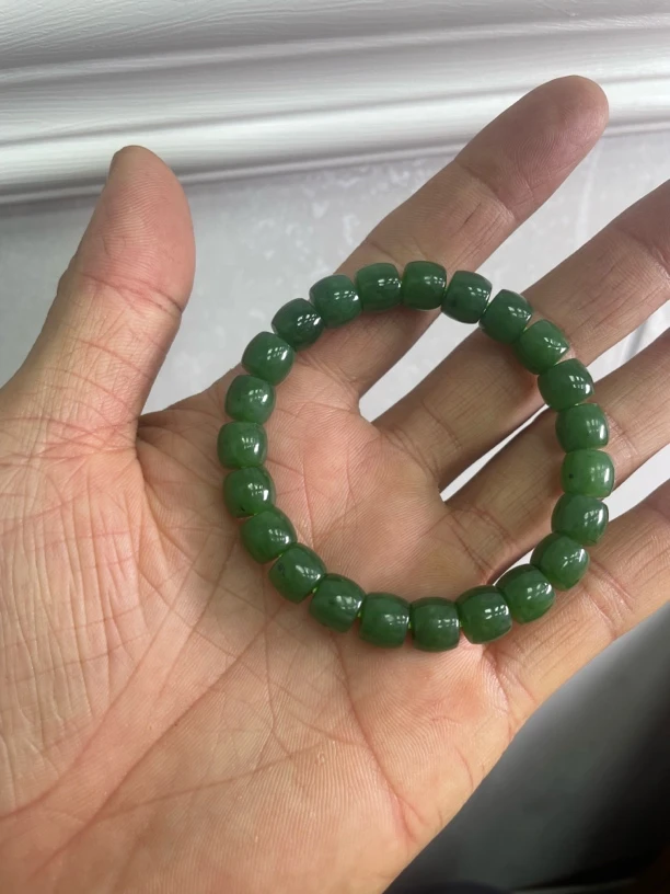 和田玉碧玉直切手串