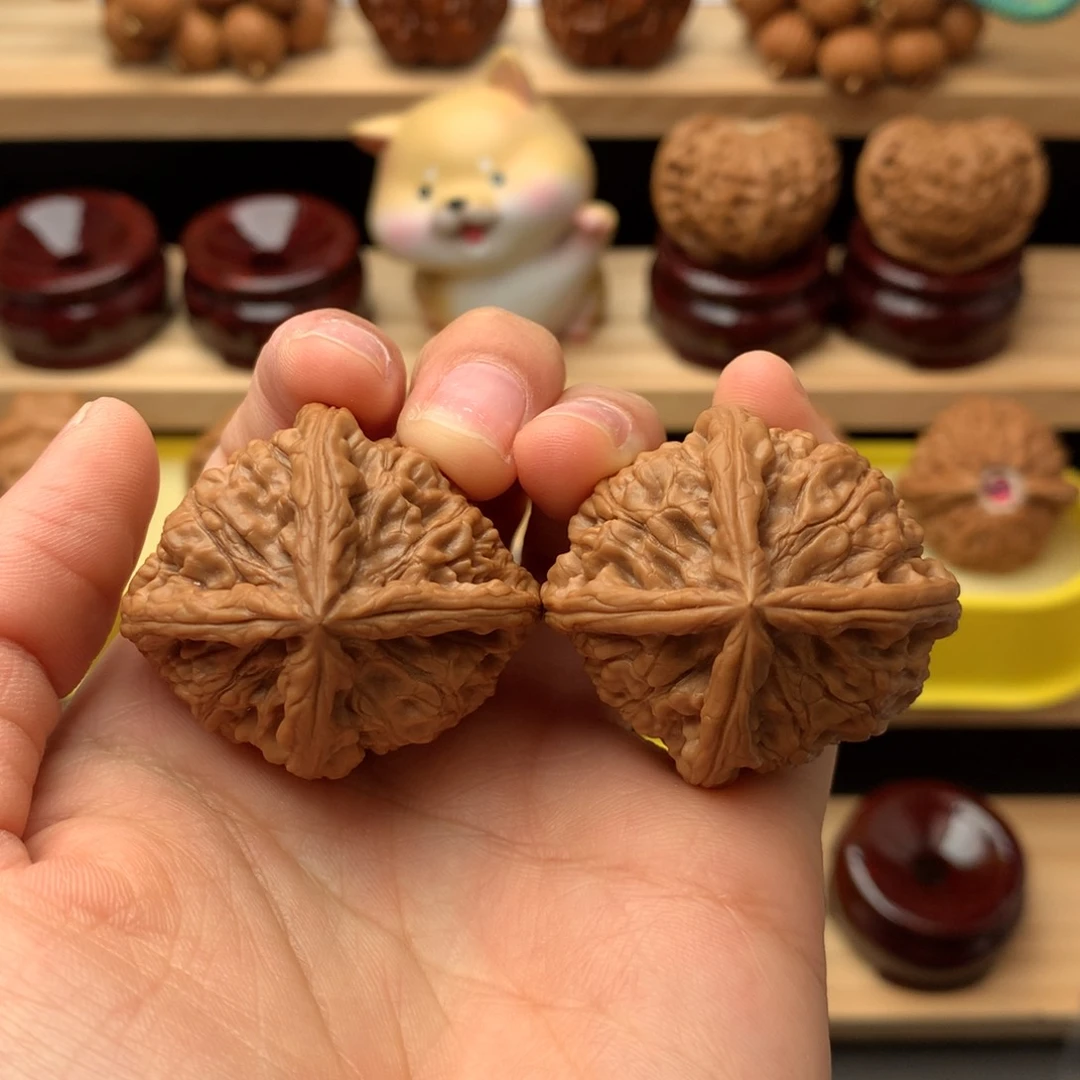 把件文玩核桃玉玺四棱38尺全品