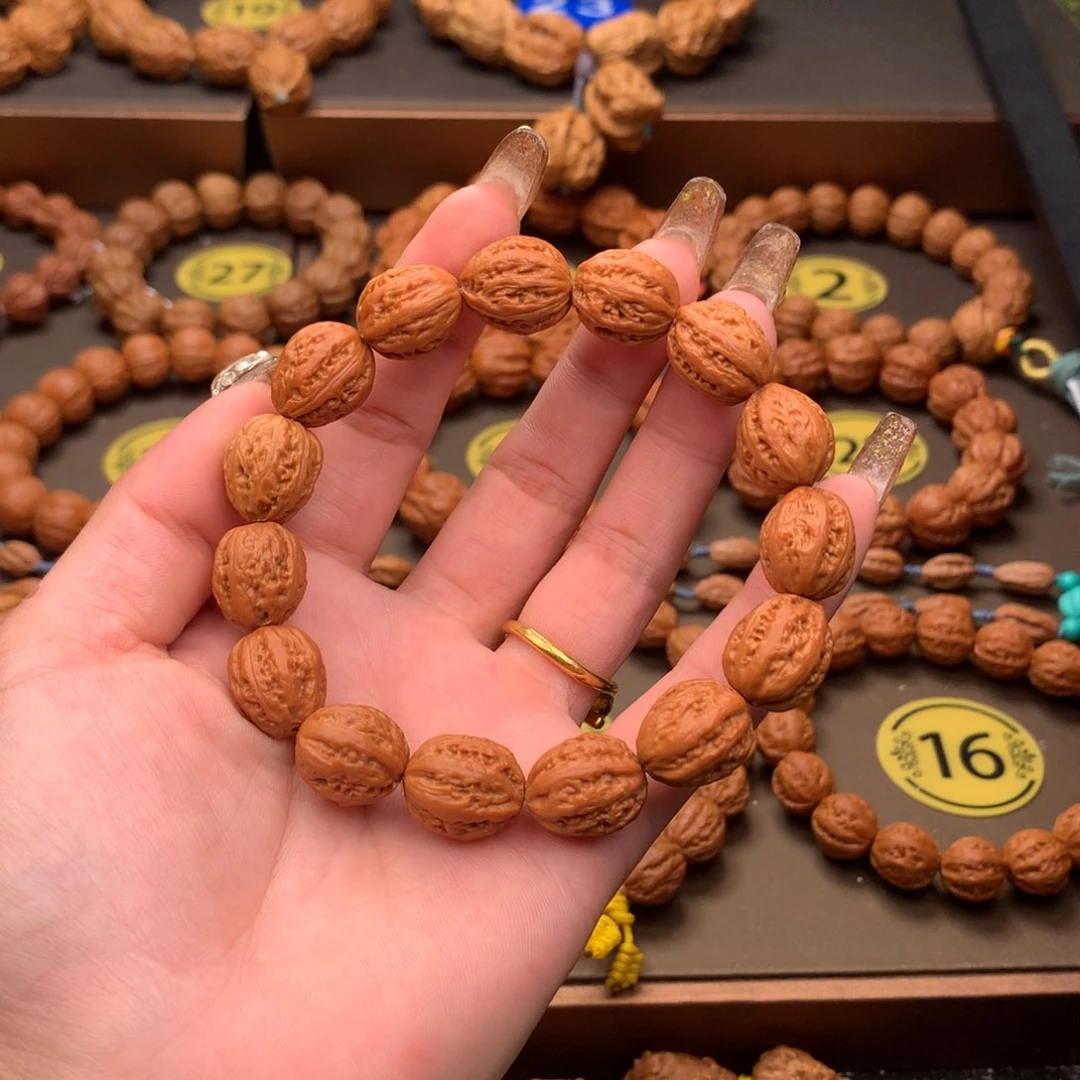 文玩核桃手串粗筋八棱