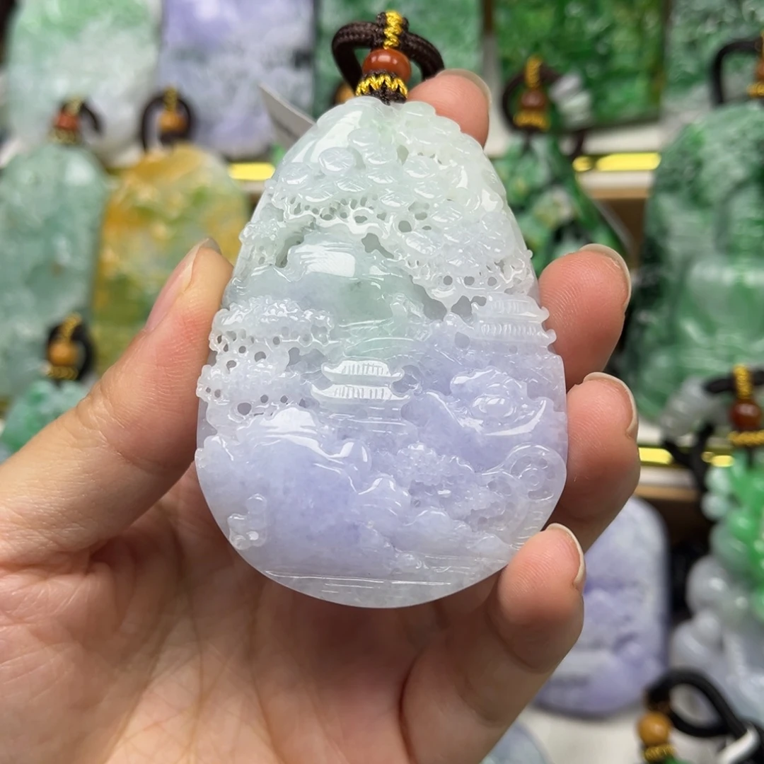 翡翠未镶嵌颈饰吊坠