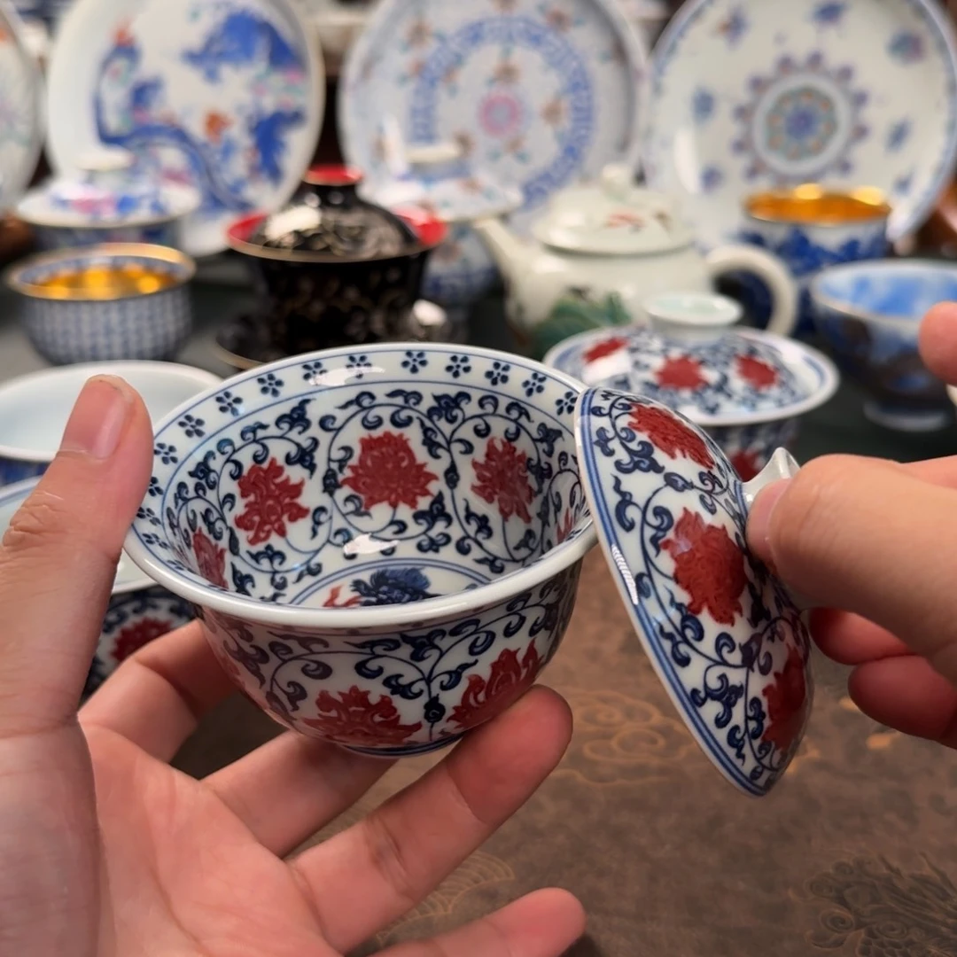 鸣***宇纯手工手绘陶瓷茶具