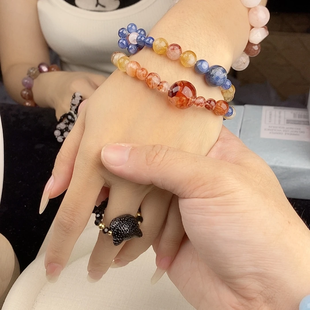 银S925镀金镶嵌手链水晶