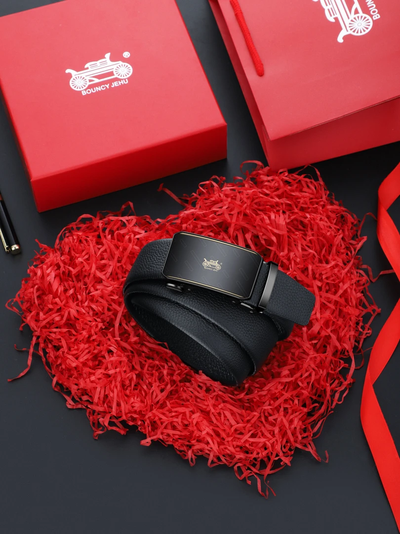 香港老爷车送爸爸礼物裤带头层牛皮腰带男士皮带真皮专柜正品名牌