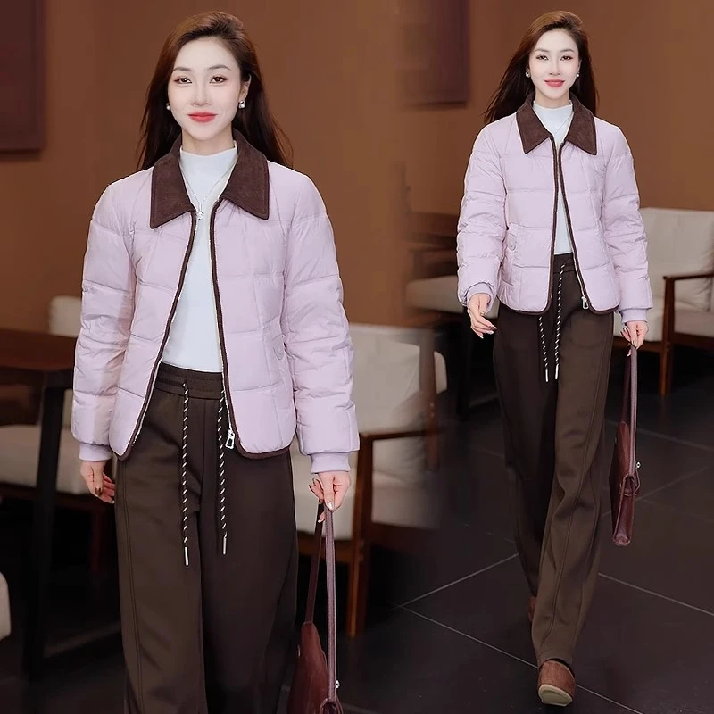 时尚短款棉服女2025冬季新款洋气修身显瘦小个子百搭棉衣外套