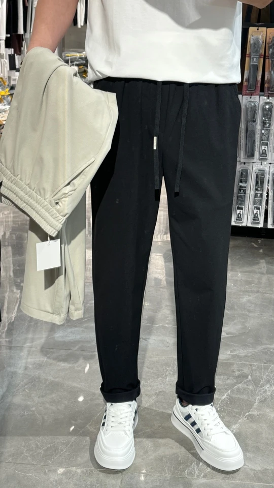 高品质 夏款遮肉修身百搭舒适冰感高弹休闲裤