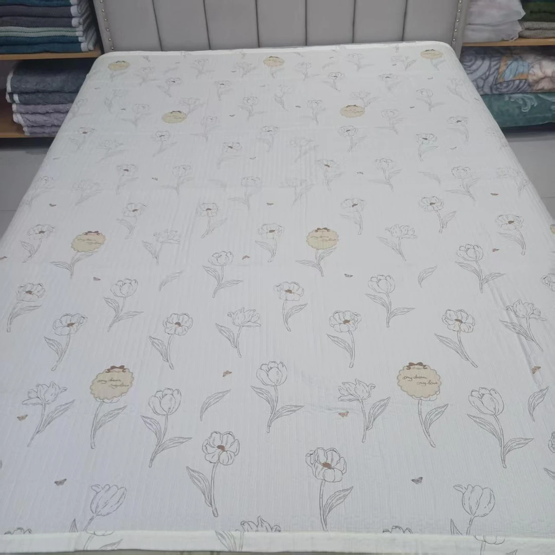 【180*200蝶恋花】三层夹棉床盖提花四季通用防滑盖