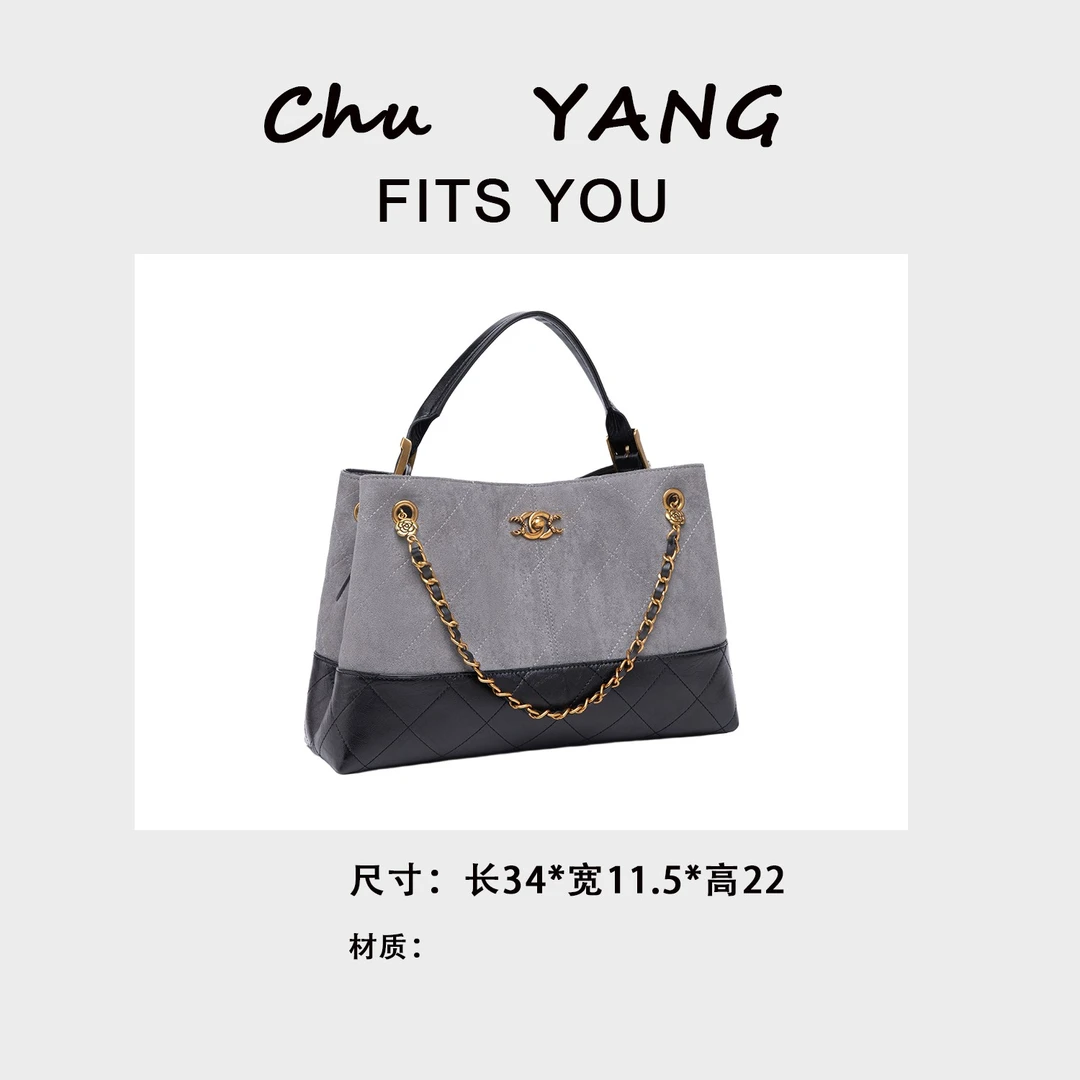 【初阳甄选】QYX-9996-高级灰民族风斜挎包斜跨气质纯欲风富婆女包