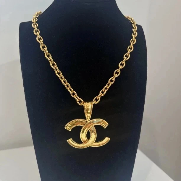 95新 Chanel/香奈儿 Chanel vintage香奈儿中古双c项链