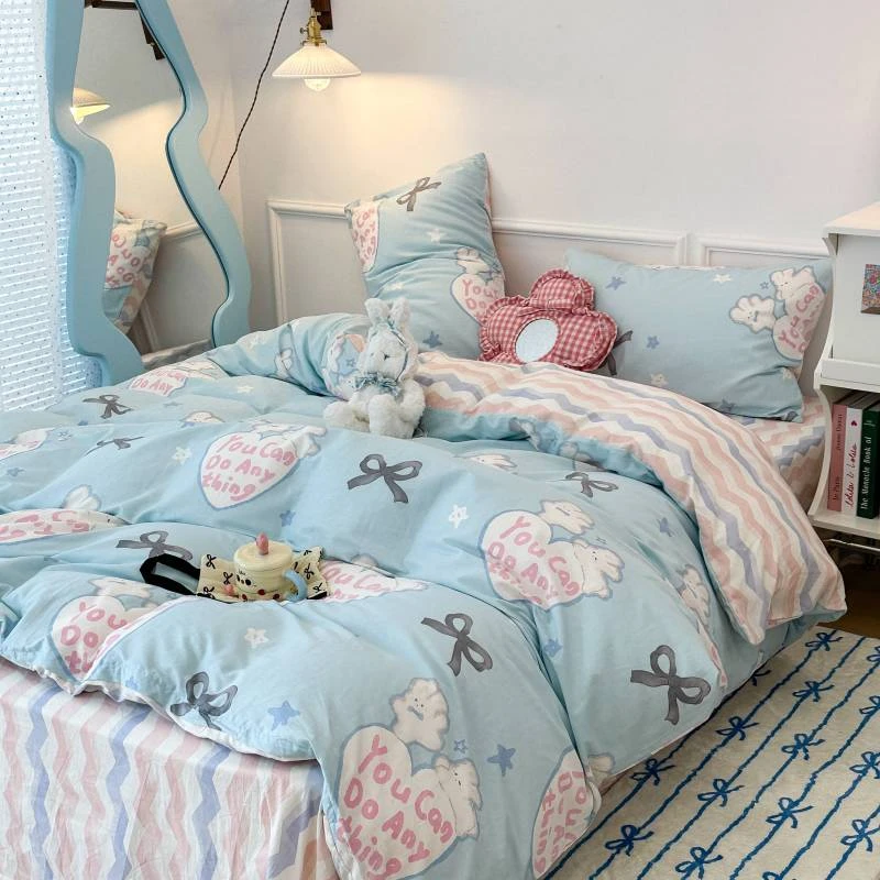 比卡丘学生宿舍网红家居2025新款跑量款全棉纯棉四件套-卡通系列