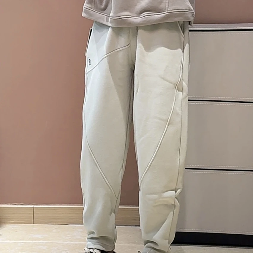 【衣布到味华华】冬季新款加厚一体绒老爹裤2061款