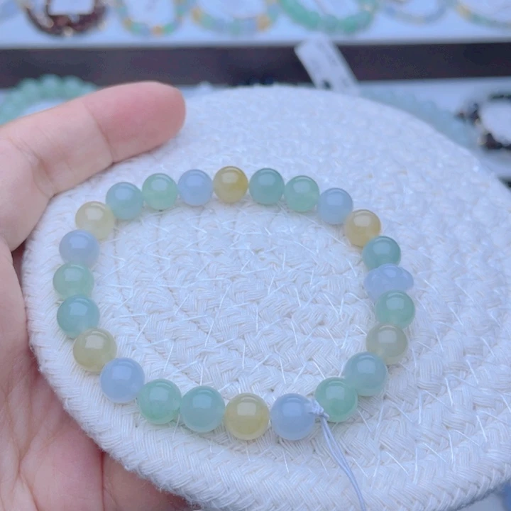 玛瑙/玉髓合金手串7.8多宝