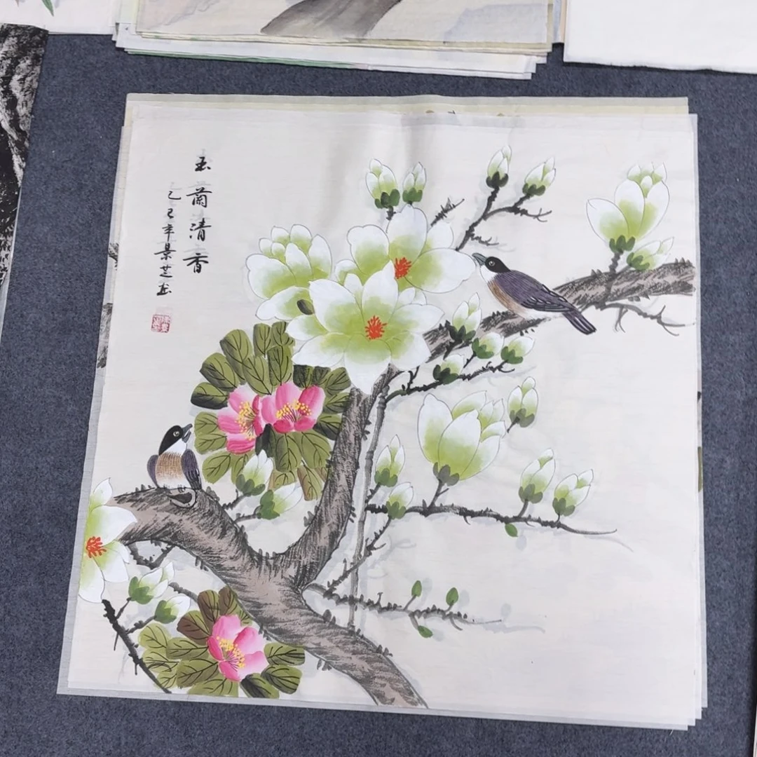 国画68×68手绘画画画