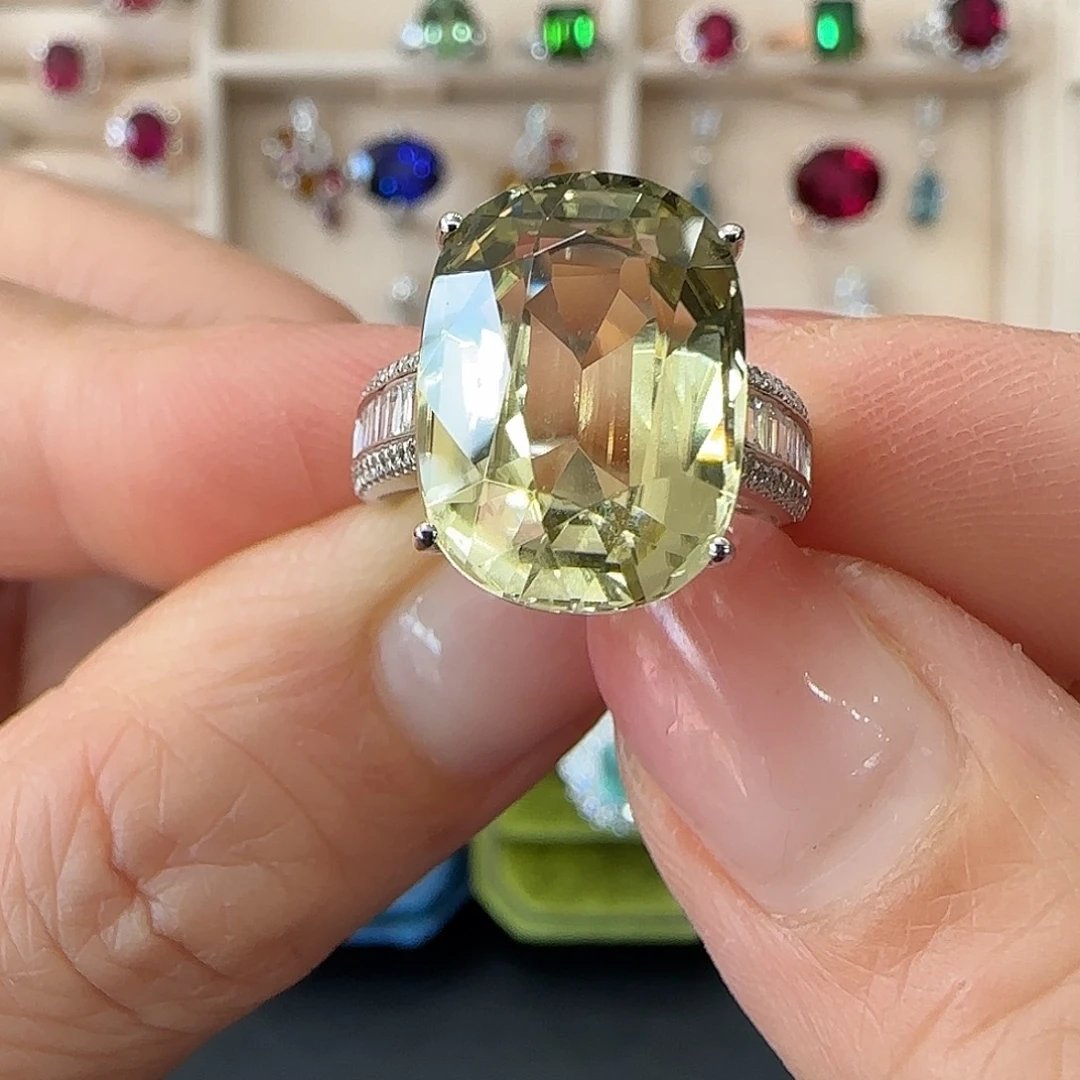 碧玺戒指18K金镶嵌11.9ct