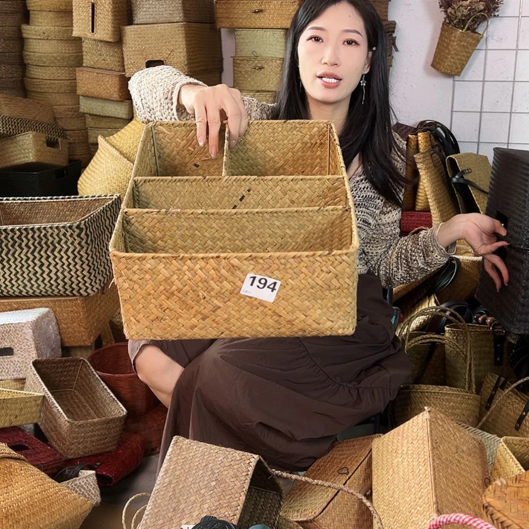 编织带草编包/草编收纳盒微瑕疵