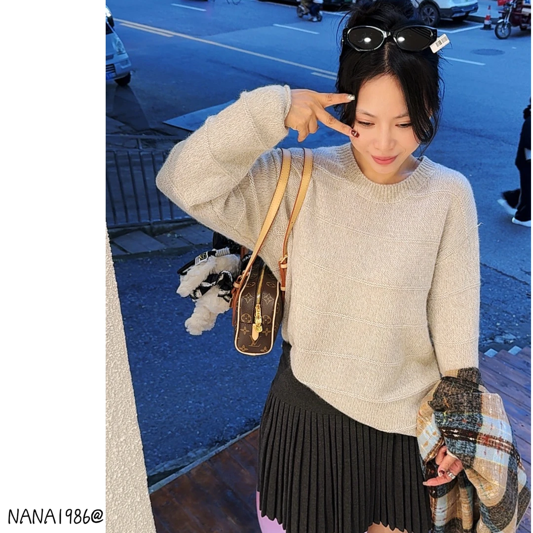 NANA家温柔小女人百搭时尚毛衣@9516